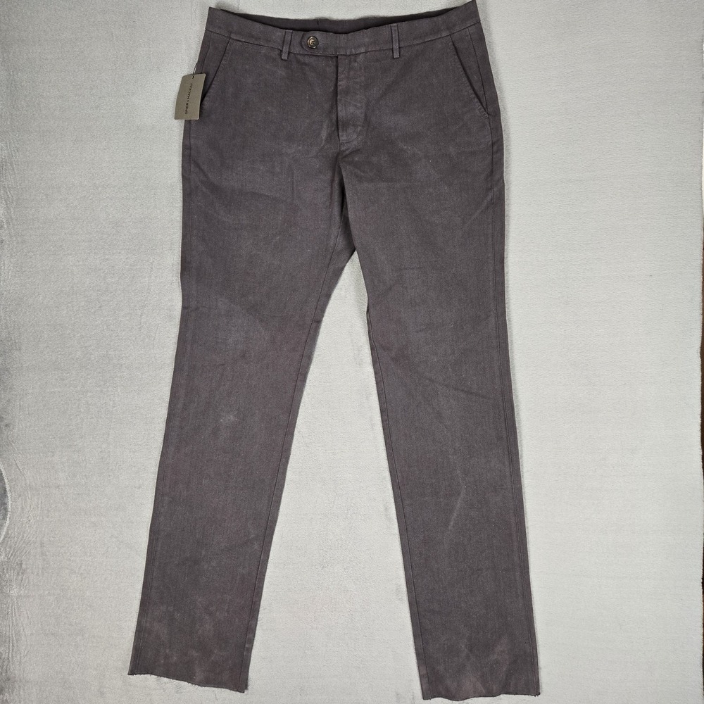 Spier & Mackay Pants Men 36 Smoke Gray Heavy Canvas Chino Straight Leg Casual